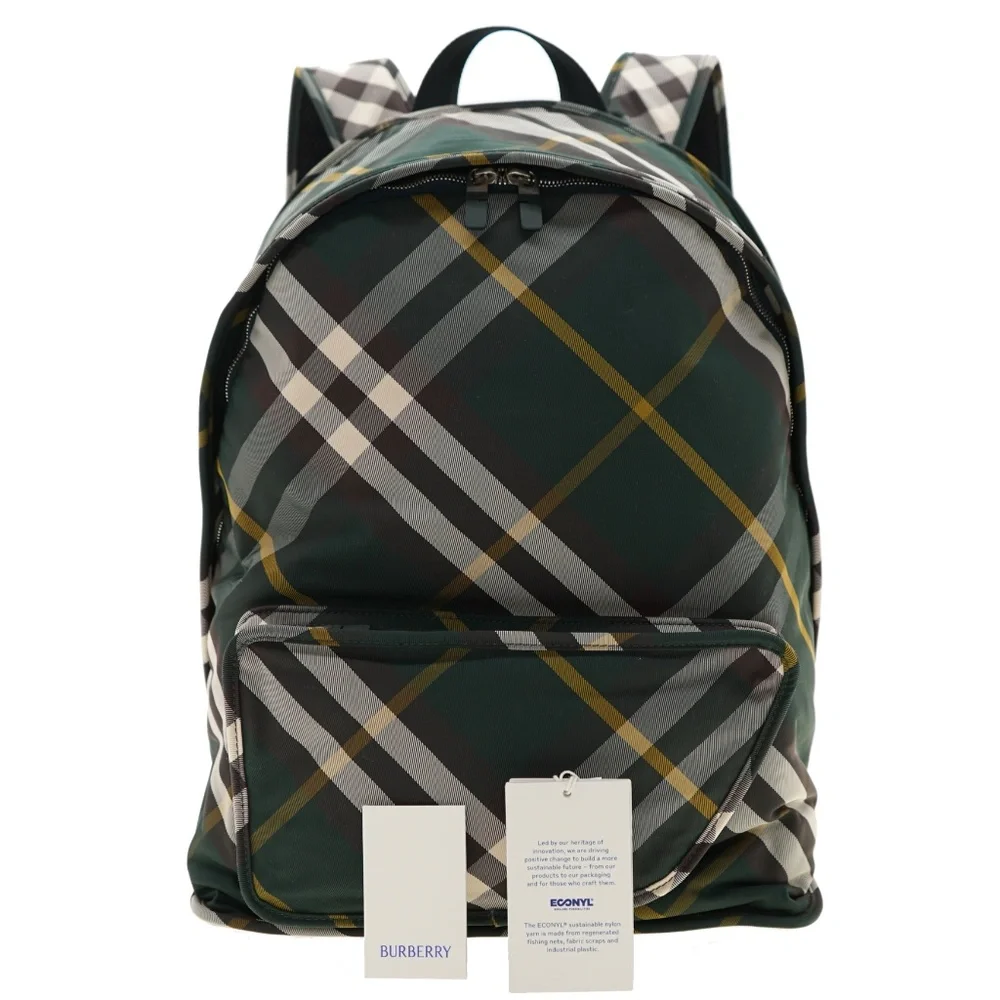 Burberry Shield Backpack Checkered Ivy Polyamide New